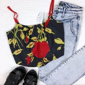 Urban Outfitters NWT Floral Crop Top